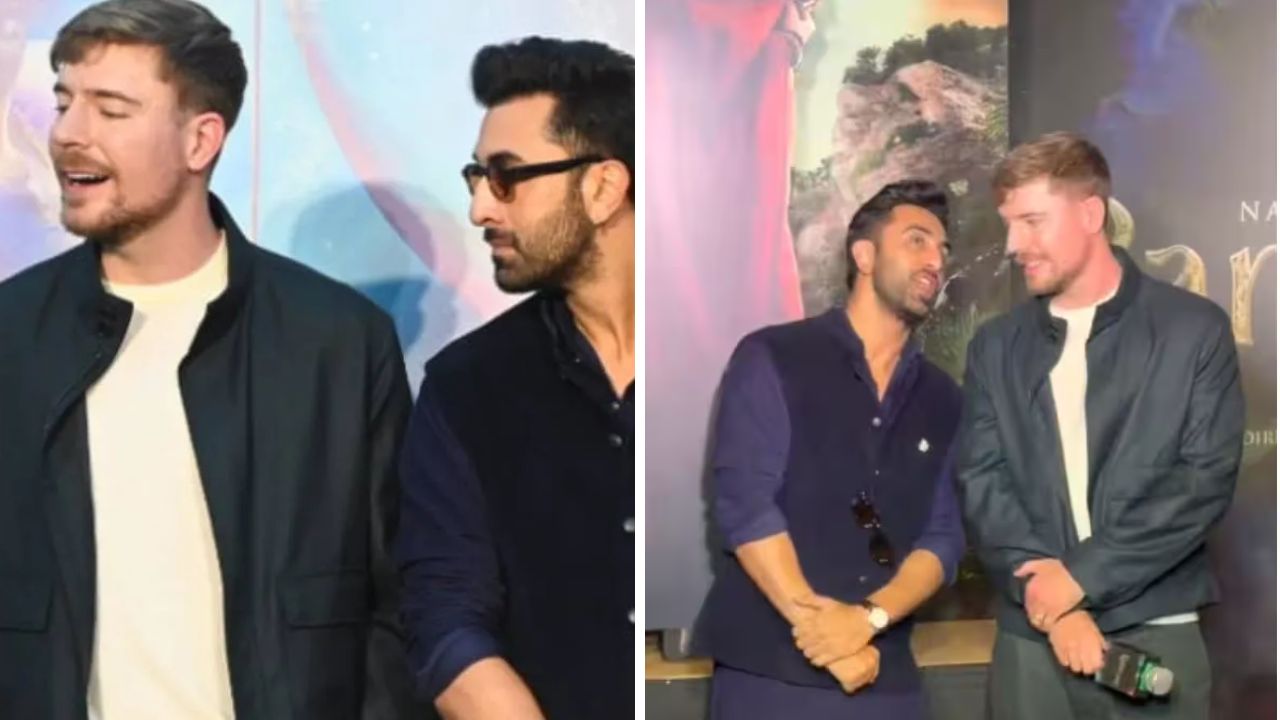 Ranbir Kapoor: रणबीर कपूरसोबत मिस्टर बीस्टचा देसी अंदाज; ‘जय श्री राम’ म्हणतानाचा व्हिडीओ व्हायरल