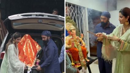 Shilpa Shetty Ganesh Chaturthi: शिल्पा शेट्टीच्या घरी बाप्पाचं आगमन; जयघोषात केलं गणरायाचं स्वागत, VIDEO व्हायरल