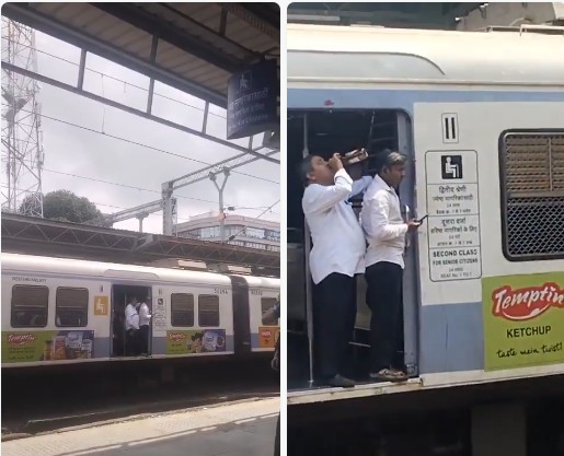 Virar–Churchgate local चालत्या ट्रेनमध्ये दारू पिण्याचा धक्कादायक प्रकार; बाटली ट्रॅकवर फेकल्याचा व्हिडिओ व्हायरल
