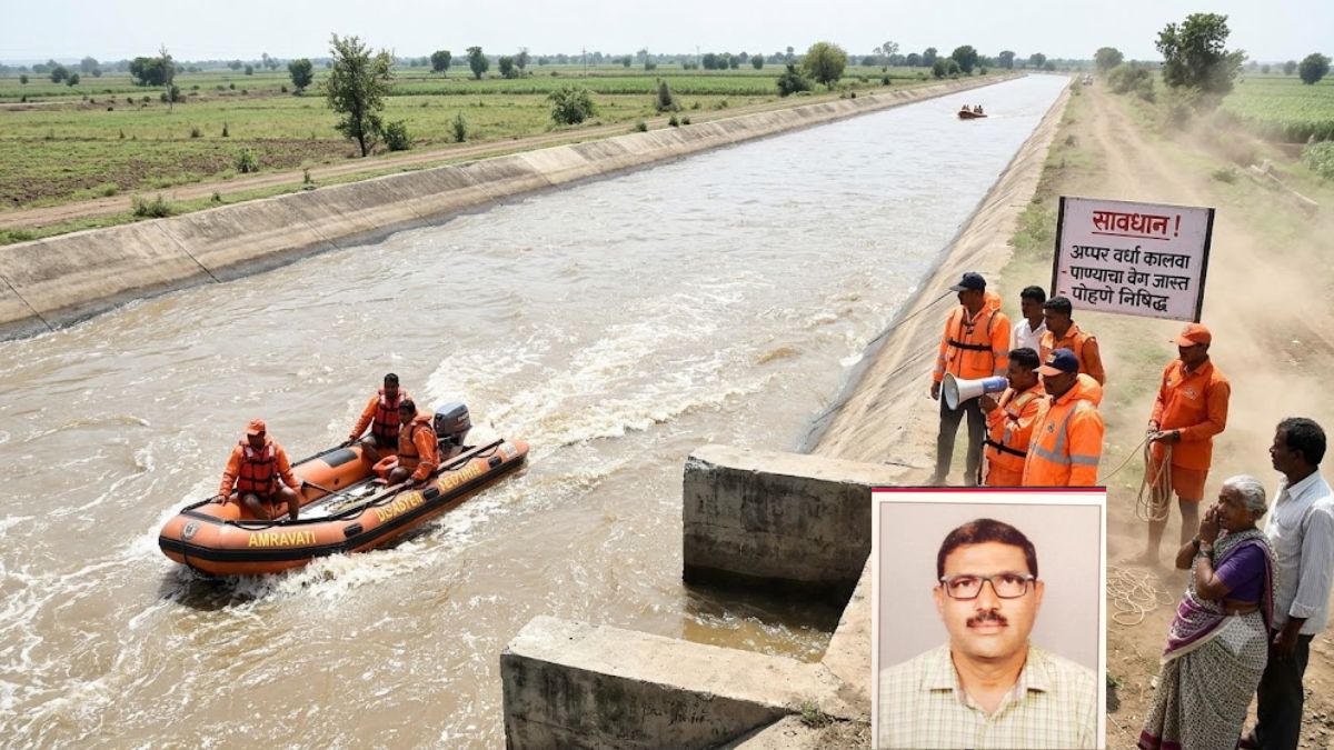 Amravati Accident News: क्षणार्धात घात झाला! अप्पर वर्धा कालव्यात पाय घसरला अन् ५२ वर्षीय शेतकरी पाण्याच्या तीव्र प्रवाहात गायब