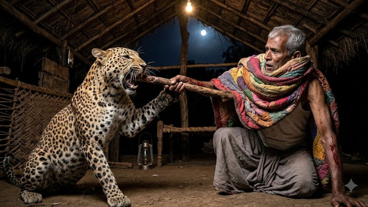 Leopard Attack Farmer: गोधडी ठरली ‘सुरक्षा कवच’! गळ्याचा वेध घेणारा बिबट्या कसा पडला मागे?