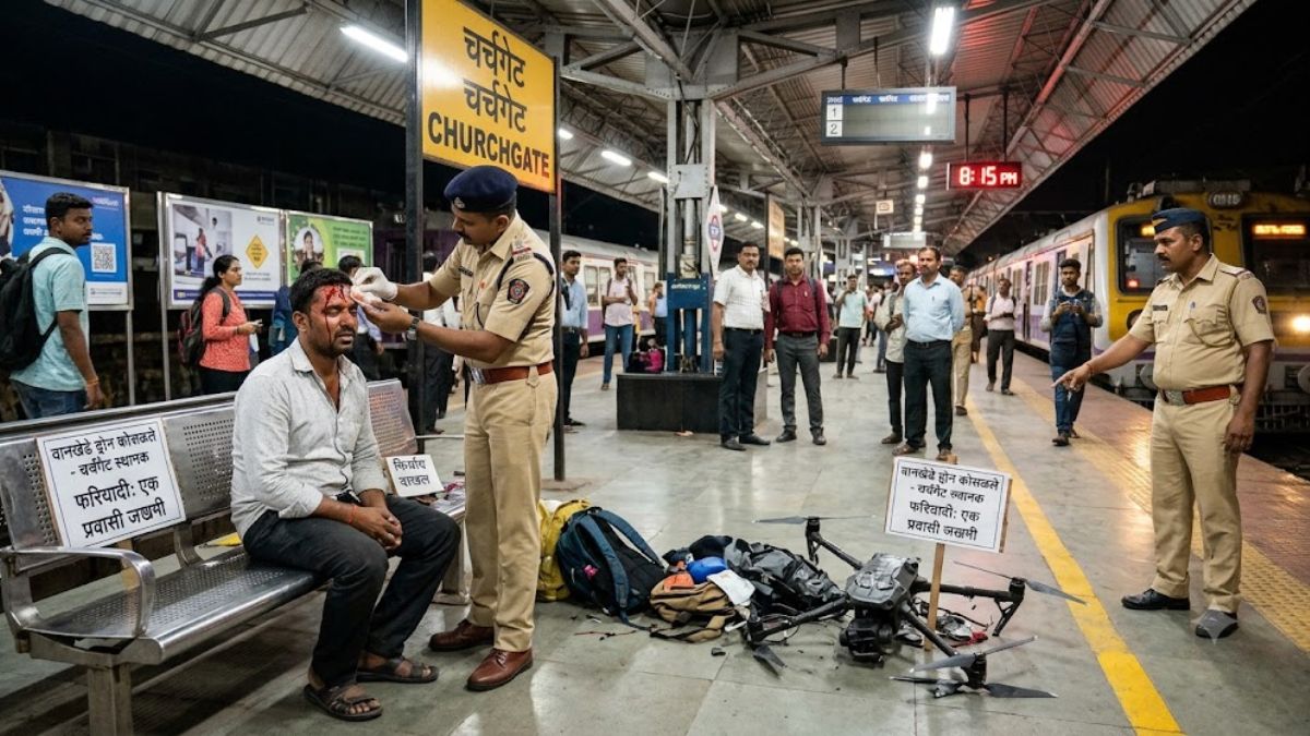 Mumbai Drone Crash: शो ठरला जीवघेणा! मुंबईत उडत्या ड्रोनचा प्रवाशाला भीषण फटका; डोक्याला गंभीर दुखापत!