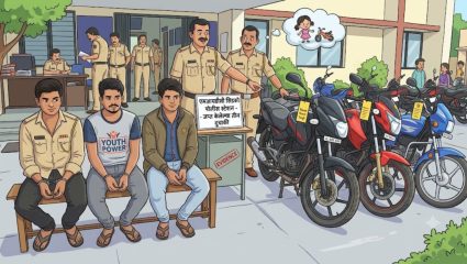 ट्रिपल सीट जाताना पोलिसांनी अडवले अन् भांडाफोड; मैत्रिणींसोबत मौजमजेसाठी चोरल्या तीन दुचाकी!
