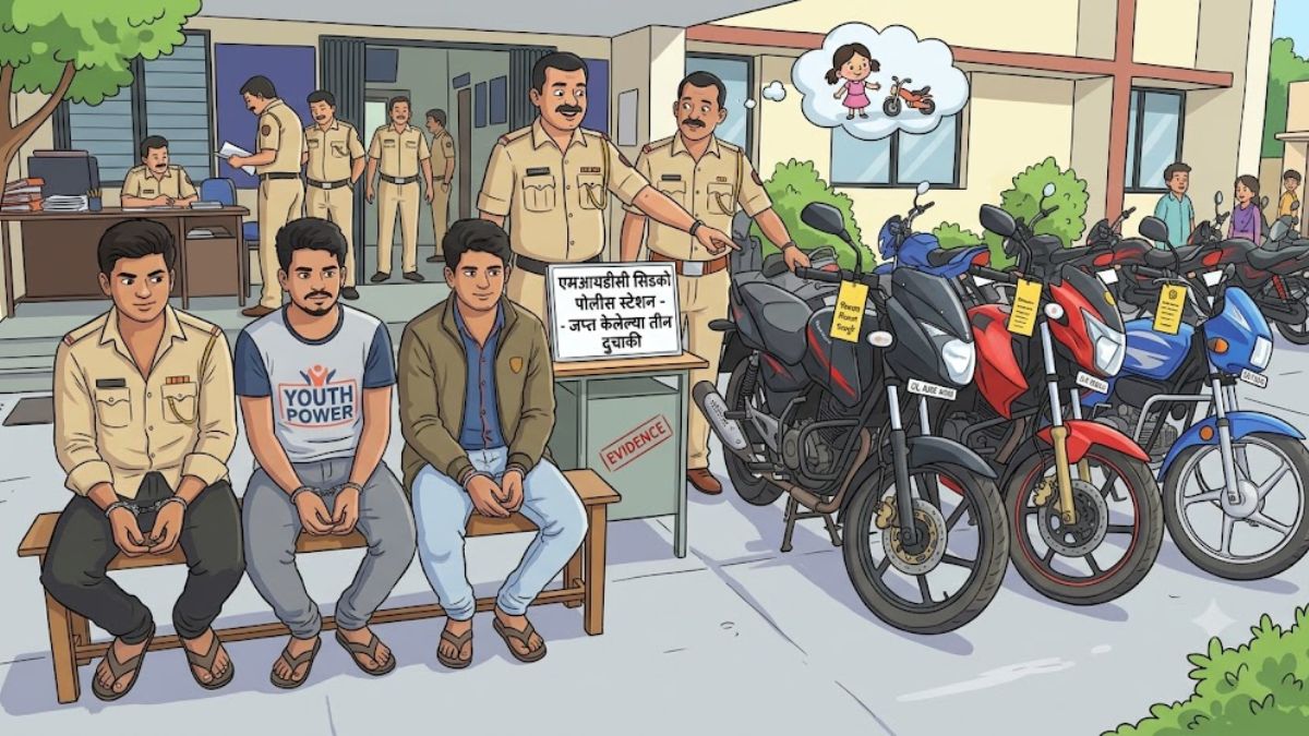 ट्रिपल सीट जाताना पोलिसांनी अडवले अन् भांडाफोड; मैत्रिणींसोबत मौजमजेसाठी चोरल्या तीन दुचाकी!