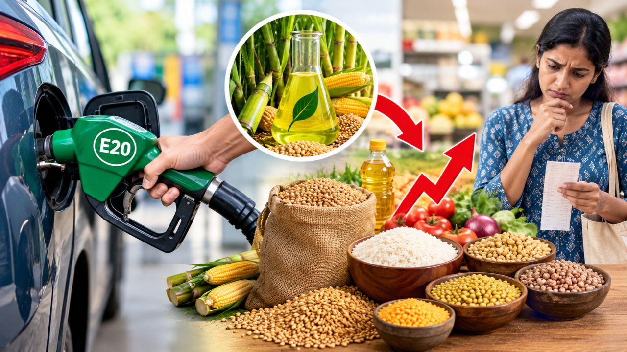 E20 Petrol Fuel vs Food Crisis : E20 पेट्रोलमुळे नवं संकट? इंधनासाठी धान्याचा वापर वाढल्याने खाद्यान्नाची थाळी महागणार?