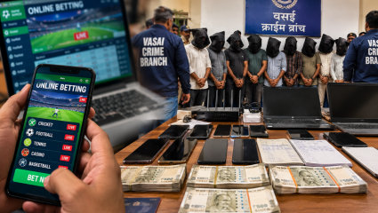 Vasai Police : क्रिकेट-फुटबॉलवर चालत होता कोटींचा सट्टा! वसई पोलिसांनी आवळल्या गोव्यातील मास्टरमाइंड्सच्या मुसक्या