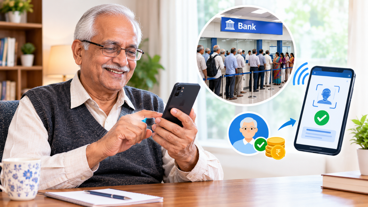 EPS Pensioners : पेन्शनधारकांनो लक्ष द्या! बँकेच्या रांगेत उभं राहून ‘जीवन प्रमाण पत्र’ जमा करायची गरज नाही; फोनवरून थेट होईल काम