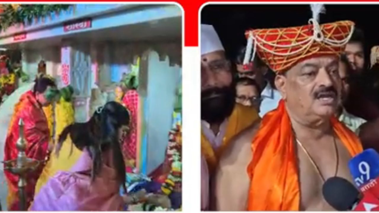 Bhaskar Jadhav: आमदार भास्करराव जाधव यांची ६० वर्षांची परंपरा कायम; नवरात्रीत कुटुंबासह जाखडी नृत्य