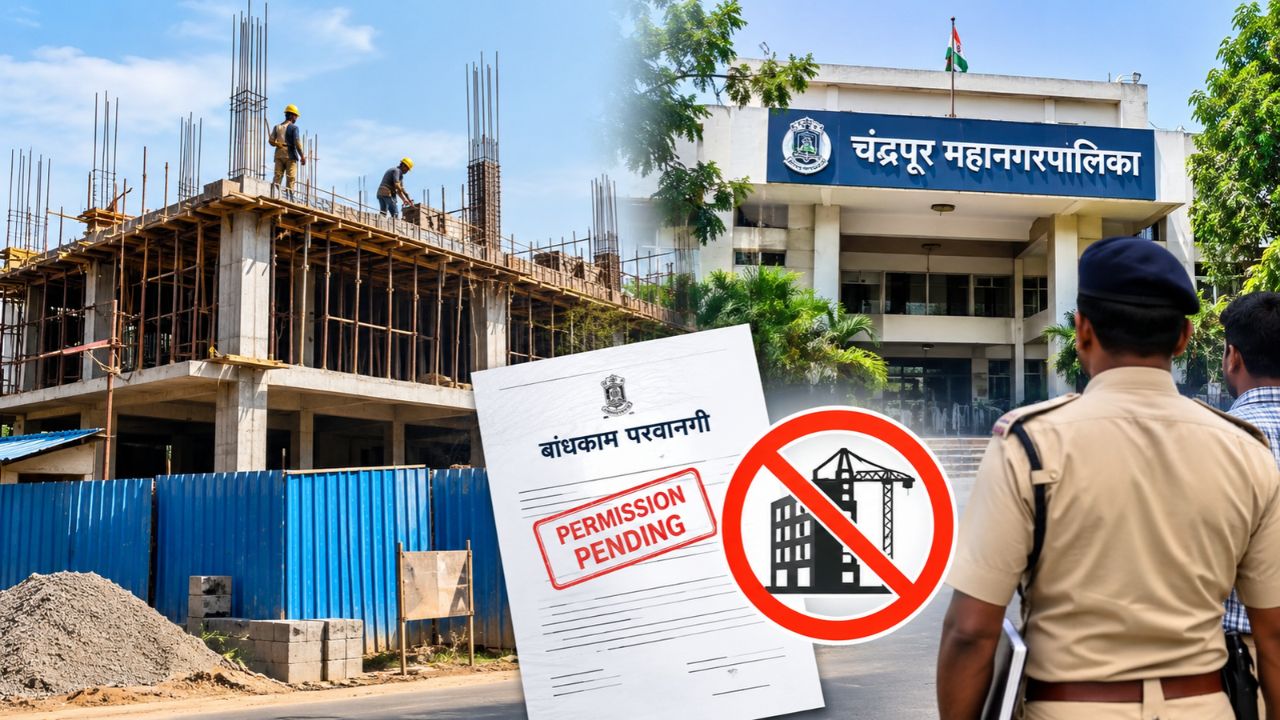Chandrapur News: परवानगी नाही, तरी व्यापारी संकुलाचे बांधकाम सुरू? चंद्रपुरात नेमकं चाललंय काय?