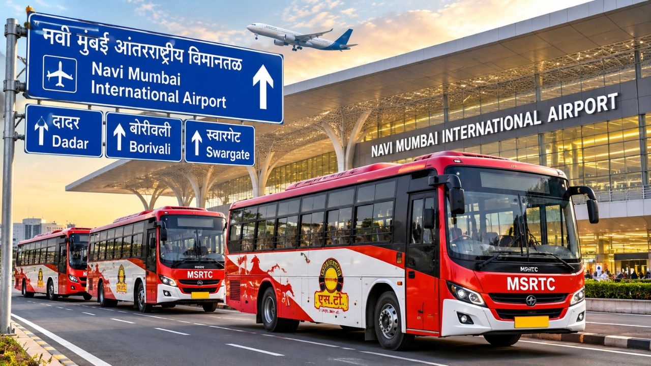 ST Bus Service: मुंबईकरांसाठी विमानतळ प्रवास आणखी सोपा! दादर ते NMIA थेट ST बससेवा सुरू