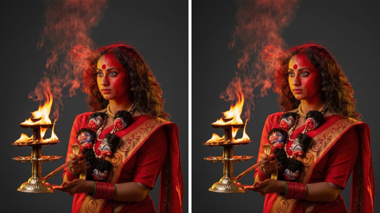Dashami Marathi Movie: हातात धगधगती ज्योत, डोळ्यांत रौद्र रूप! ‘दशमी’च्या ‘चंडिका हो’ गाण्यात गौरी इंगवलेचा दमदार अवतार