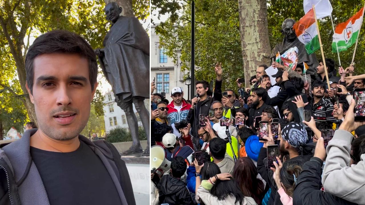 London Protest: लंडनमध्ये ध्रुव राठीच्या रॅलीवरून राडा; दोन भारतीय गट आमनेसामने, लंडन पोलिसांना करावा लागला हस्तक्षेप