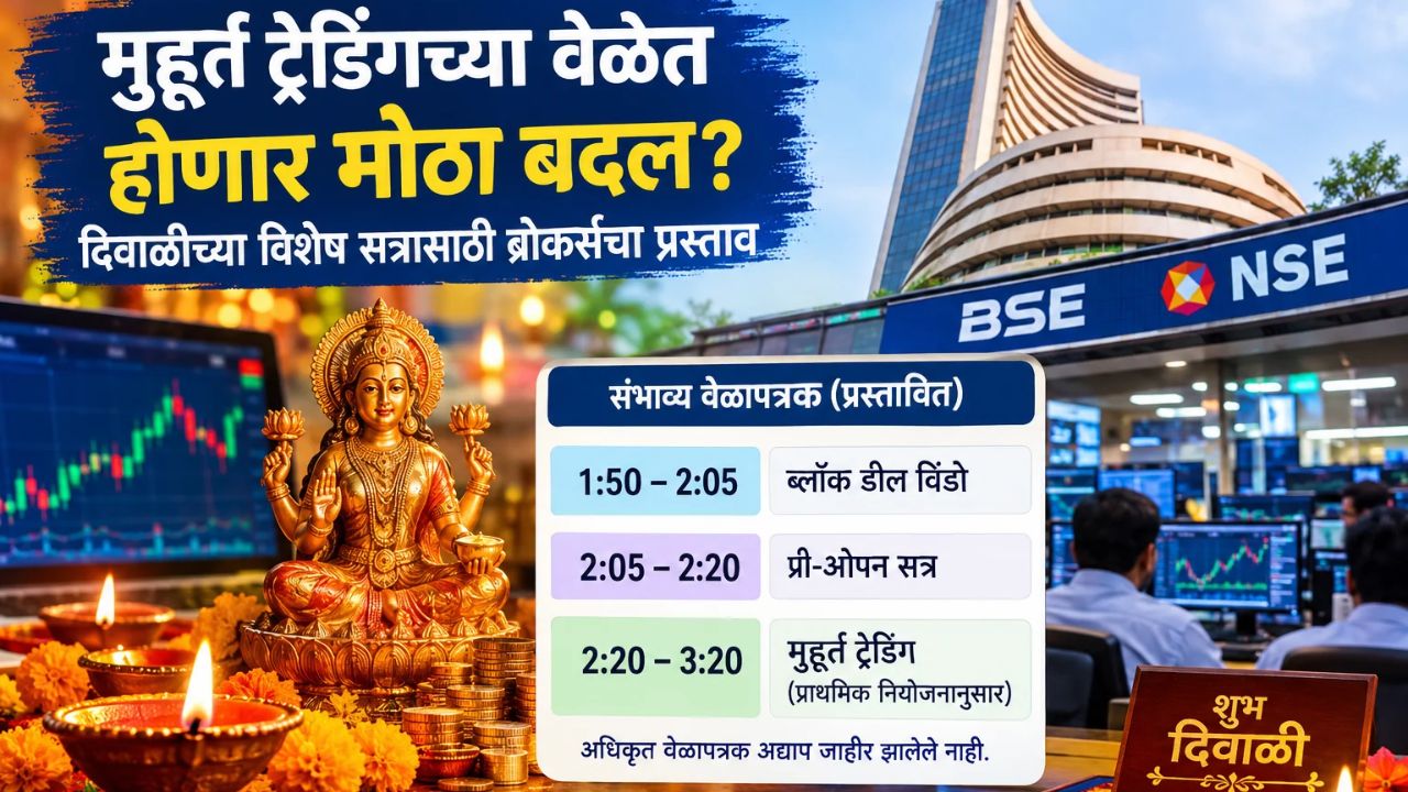 Muhurat Trading 2026: दिवाळीला शेअर बाजारात मुहूर्त ट्रेडिंगची वेळ बदलणार? एक्सचेंजकडून प्रस्तावाचा विचार सुरू