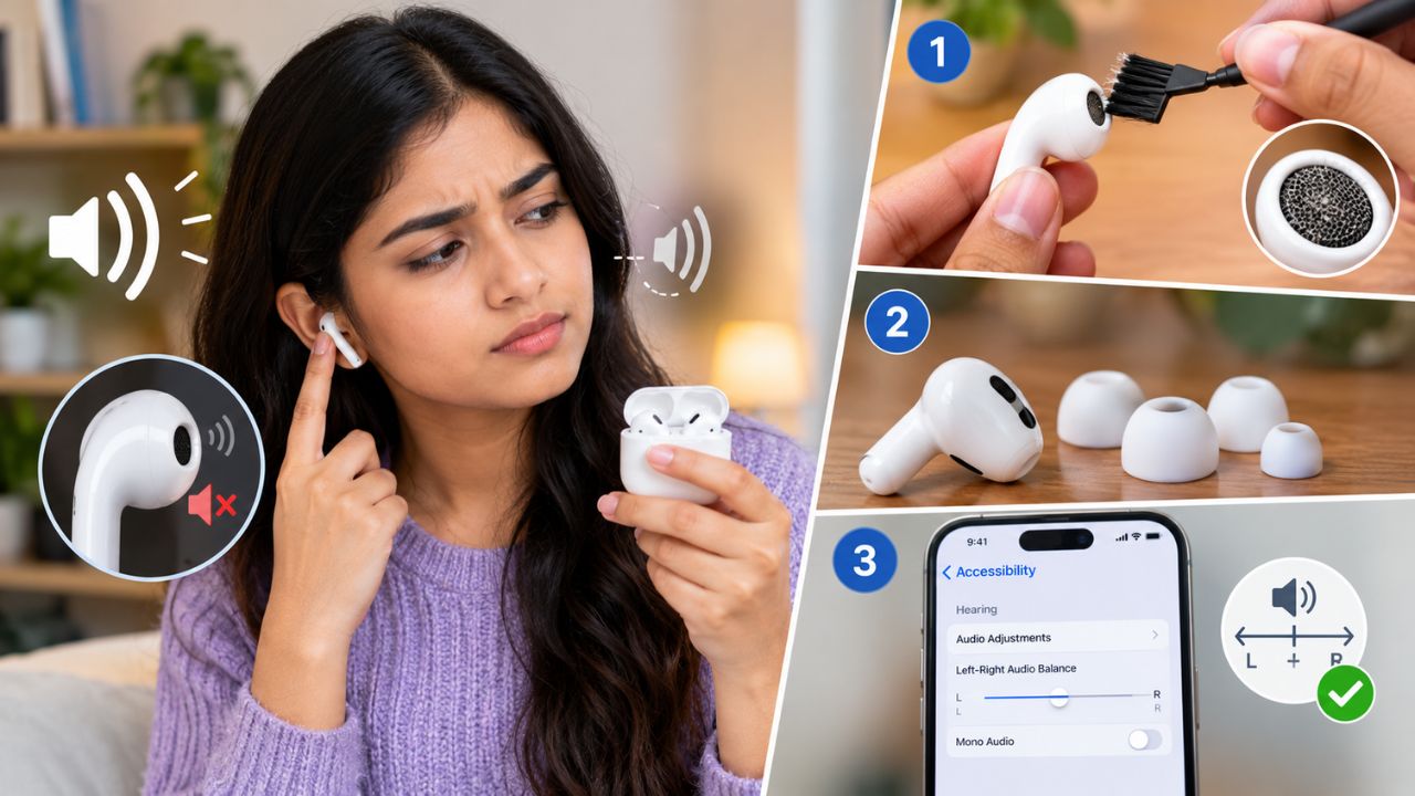 Tech Tips: एका Earbud मधून कमी आवाज येतोय? घरबसल्या दूर करा समस्या, वापरा या ट्रिक्स