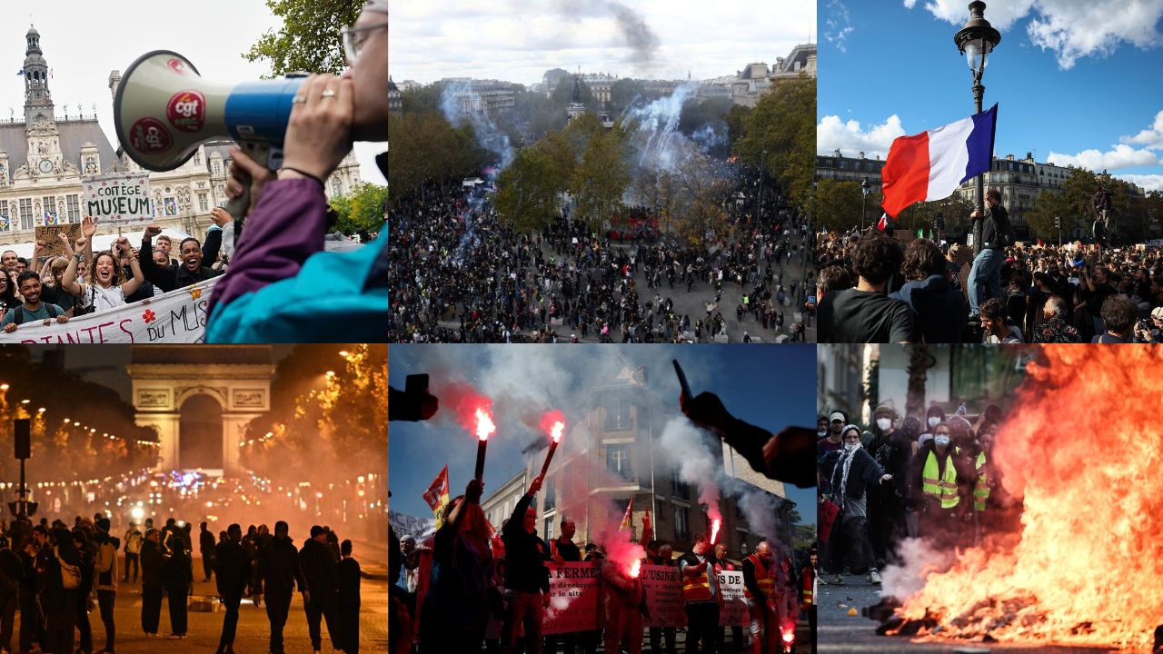 France Protest : फ्रान्समध्ये वाढत्या महागाईविरोधात आंदोलनाने घेतले उग्र रूप; 8 लाख नागरिक रस्त्यावर; 1,200 हून अधिक जणांना अटक