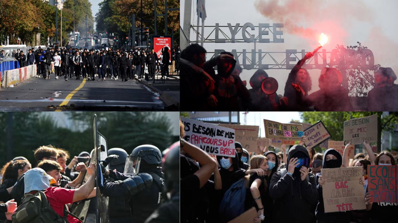 France Student Protest : फ्रान्समध्ये विद्यार्थ्यांचा प्रचंड धुमाकूळ! 5 हजार हून अधिक अटक; 6 ऑक्टोबरला देशव्यापी संपाची हाक