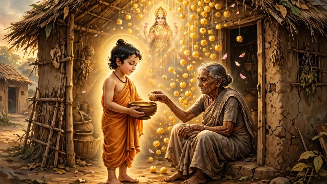 Kanakdhara Stotra: गरीब स्त्रीने दिला एक कोरडा आवळा; आद्य शंकराचार्यांनी रचले कनकधारा स्तोत्र, घरावर झाला सोन्याचा वर्षाव!