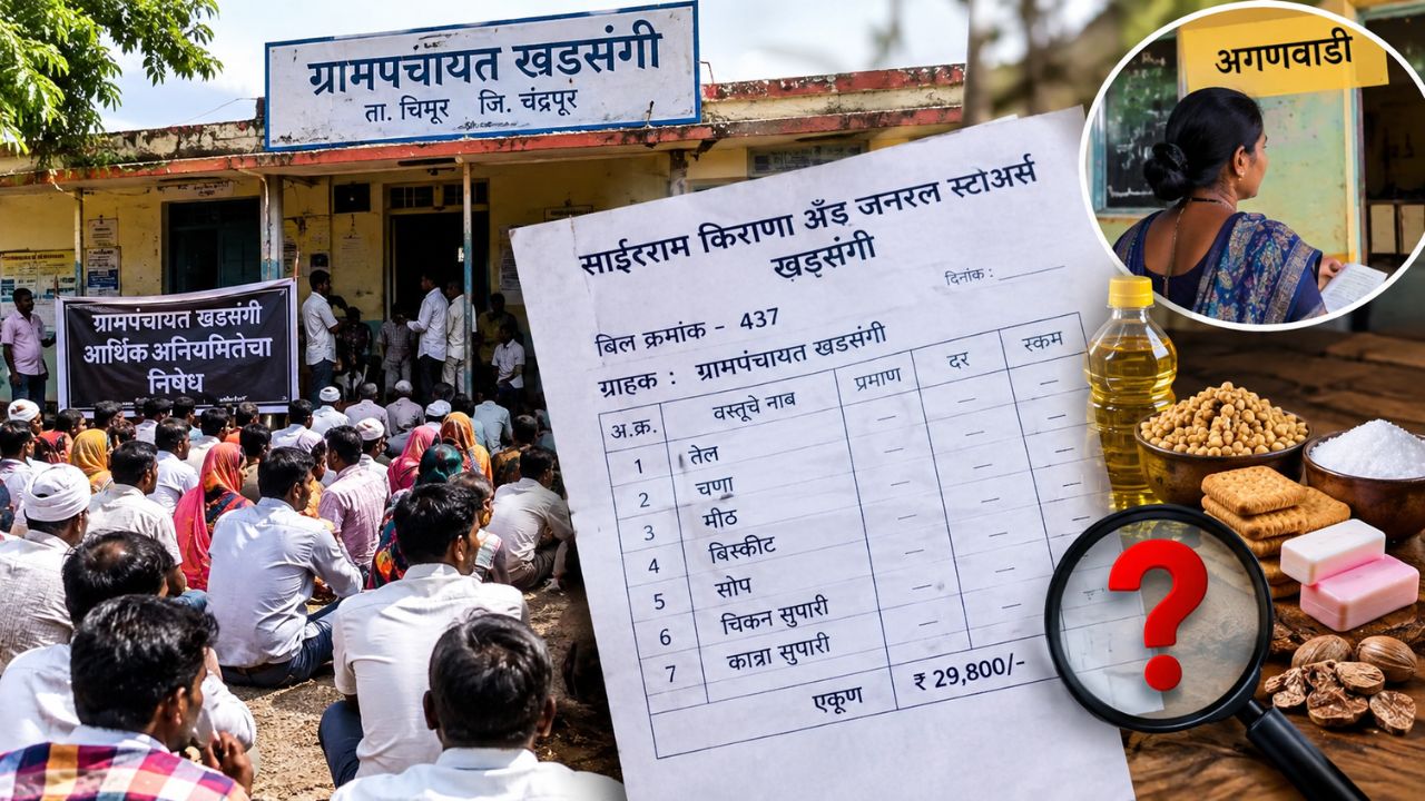 Chandrapur News: ₹29,800च्या बिलाने वाढवली खडसंगी ग्रामपंचायतीची डोकेदुखी; ‘सुपारी’च्या नोंदीवर सवाल