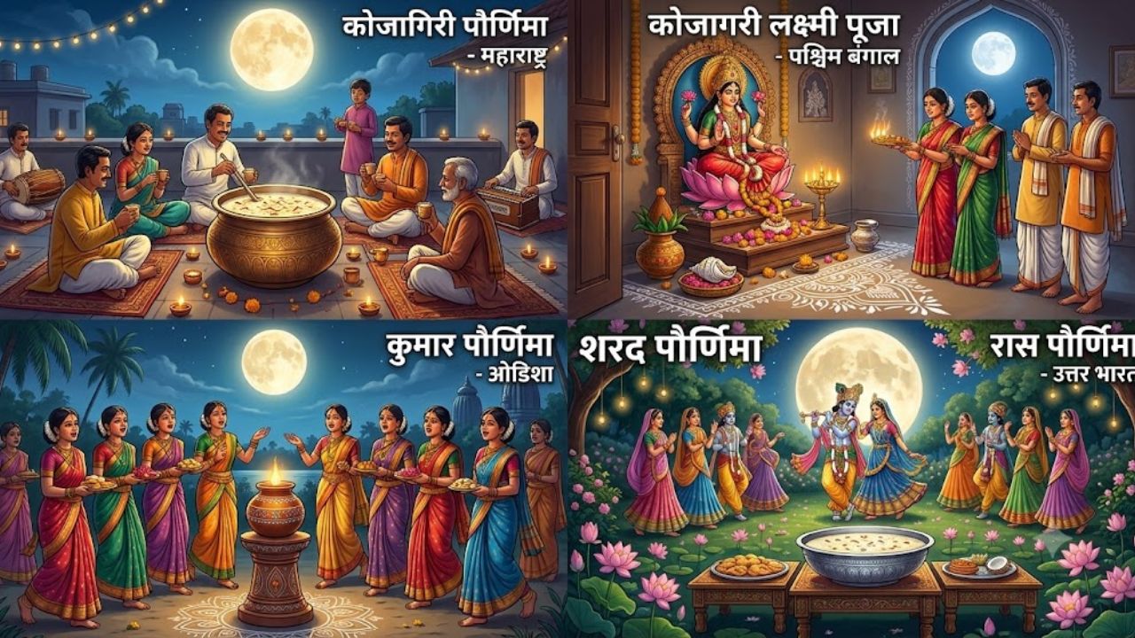 Kojagiri Purnima 2026: कुठे आटीव दूध, कुठे रास-गरबा, तर कुठे लक्ष्मीपूजा! जाणून घ्या देशभरातील कोजागिरी पौर्णिमेची परंपरा