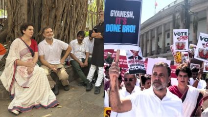 INDIA Alliance EC March: भाजपला नेस्तनाबूत करणार, मोदी, शाह, भागवतांनी देशद्रोह केला; राहुल गांधींचे खुले आव्हान