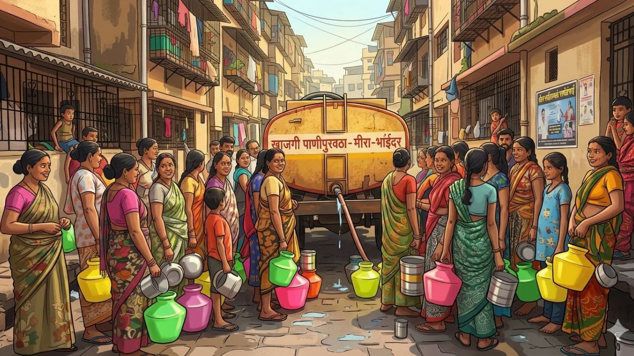 Mira-Bhayandar : मिरा-भाईंदरमध्ये पाणीटंचाईचा कहर! टँकरचे दर 50 टक्क्यांनी वाढले