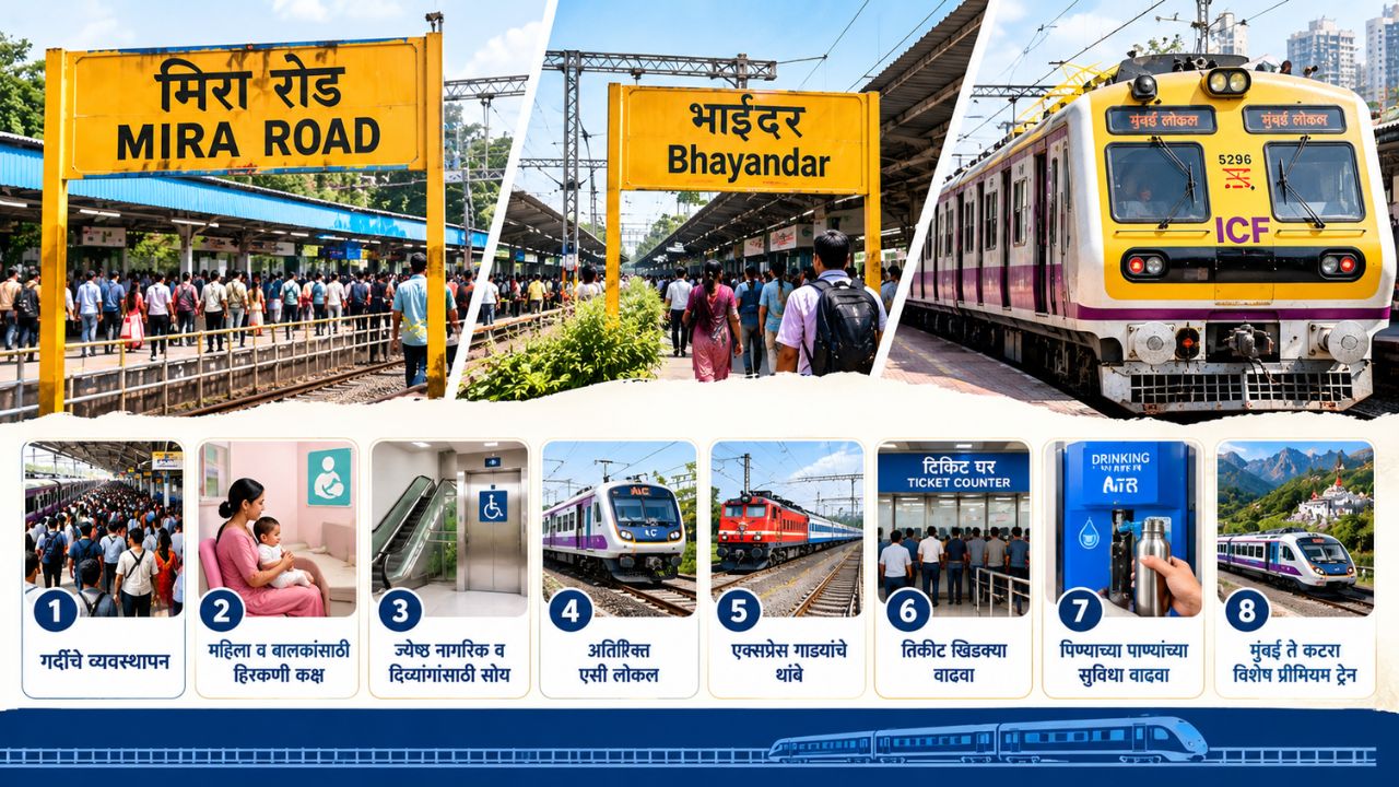 Mira Bhayandar: मिरा रोड-भाईंदर रेल्वे प्रवाशांना मिळणार दिलासा? खासदार नरेश म्हस्केंनी मांडल्या ‘या’ ८ मागण्या