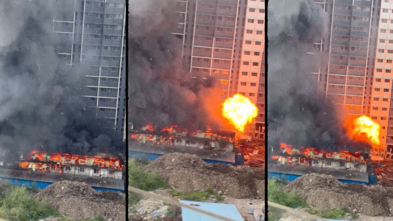 Mulund Fire: मुलुंडमध्ये आगीचा भडका! पीएपी इमारत प्रकल्पाला भीषण आग, स्फोटाचा आवाज ऐकू आल्याने परिसरात खळबळ