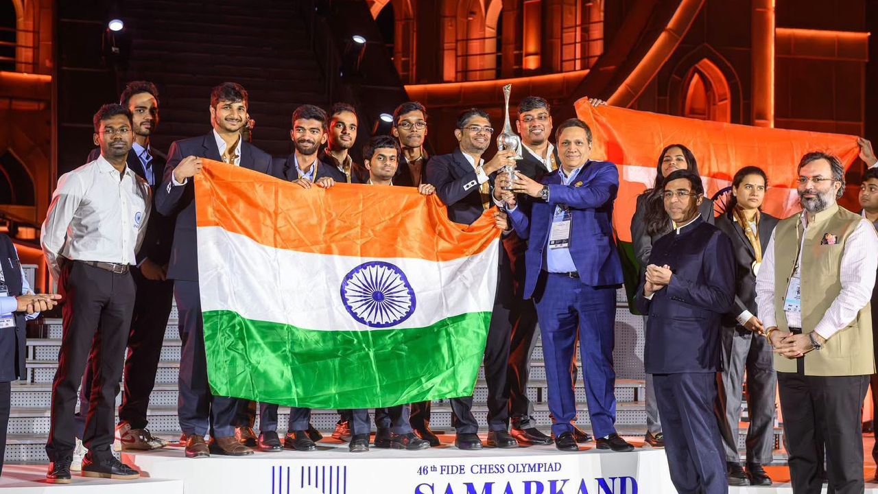Chess च्या विश्वात भारताचा तिरंगा उंचावला! सलग तिसऱ्यांदा पटकावला मानाचा करंडक, उझबेकिस्तानमध्ये…