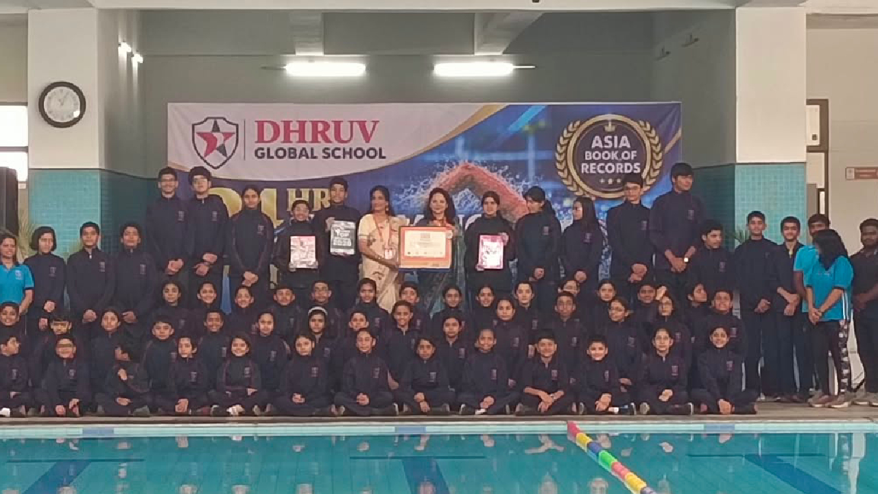 जिद्द, शिस्त आणि सांघिक भावना! ध्रुव ग्लोबल स्कूलची ‘आशिया बुक ऑफ रेकॉर्ड्स’मध्ये ‘सुवर्ण’नोंद