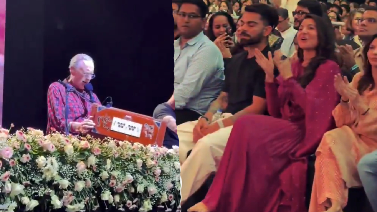 ना क्रिकेटची चर्चा, ना बॉलिवूडचा झगमगाट! Virat-Anushka रमले भक्तिरसात; पहा Viral Video