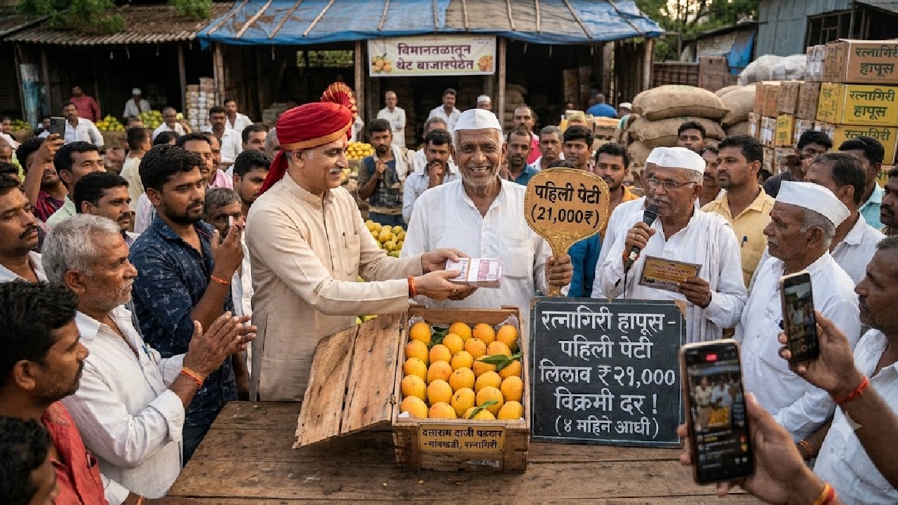 आता फेब्रुवारी महिन्याची गरज नाही! ४ महीने आधीच ‘हापूस’ची मार्केटमध्ये एन्ट्री; तब्बल २१ हजार…
