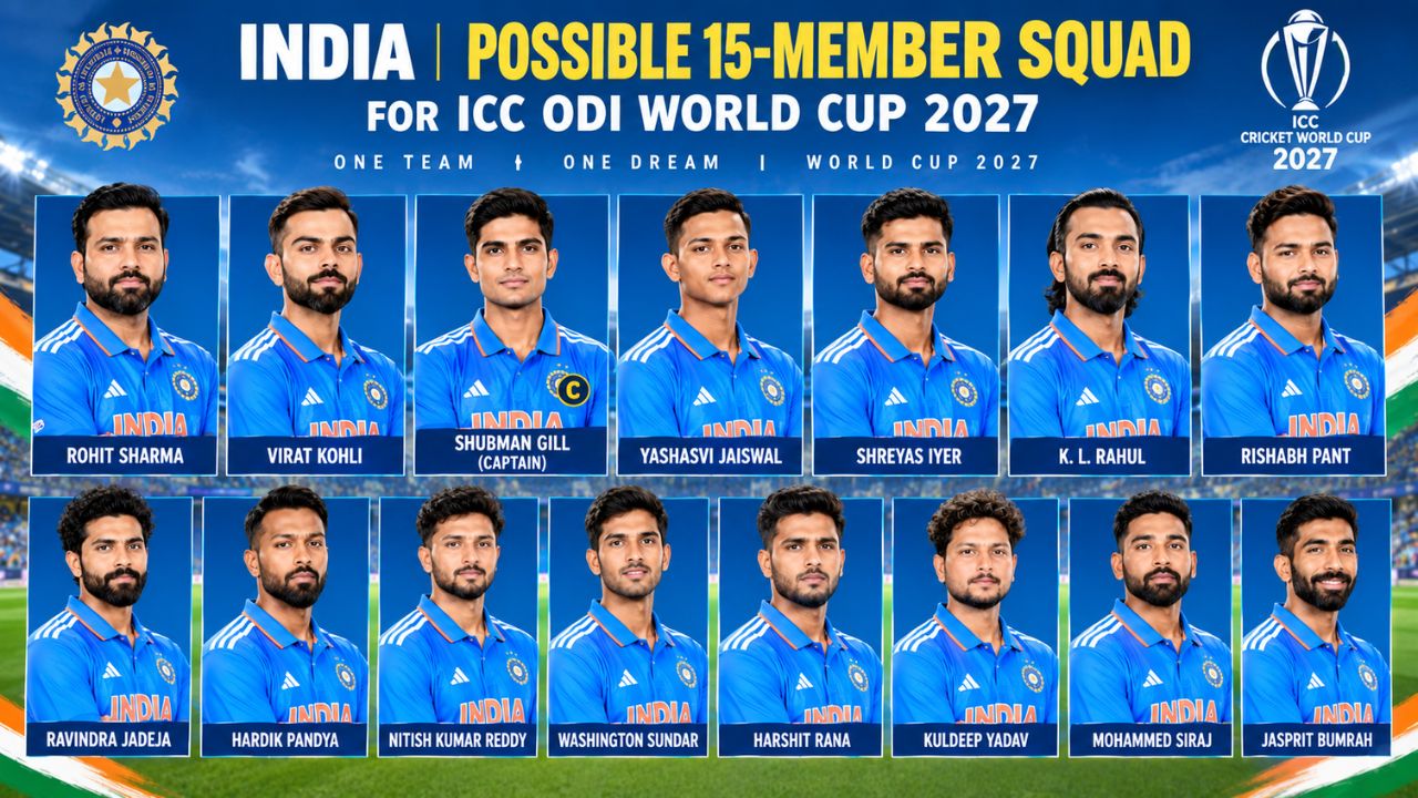 ODI Worldcup 2027 : विश्वचषक खेळण्याची ‘या’ खेळाडूंना मिळू शकते जागा, जाणून घ्या कोणाला लॉटरी लागणार?
