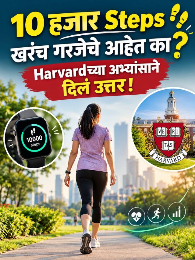 10 हजार Steps खरंच गरजेचे आहेत का? Harvardच्या अभ्यासाने दिलं उत्तर!