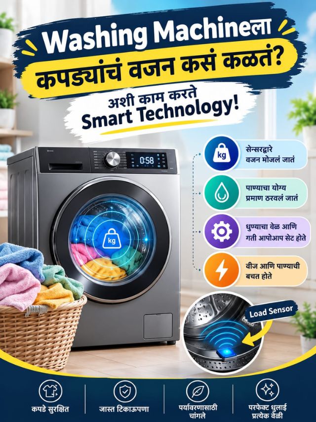 Washing Machine कपड्यांचं वजन ओळखते तरी कसं? जाणून घ्या भन्नाट Technology!