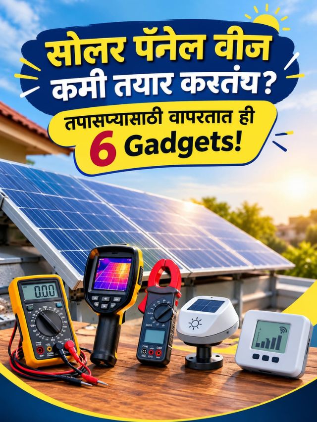 सोलर पॅनेल वीज कमी तयार करतंय? तपासण्यासाठी वापरतात ही 6 Gadgets!