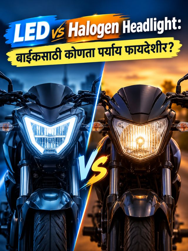 LED vs Halogen Headlight: बाईकसाठी कोणता पर्याय फायदेशीर?