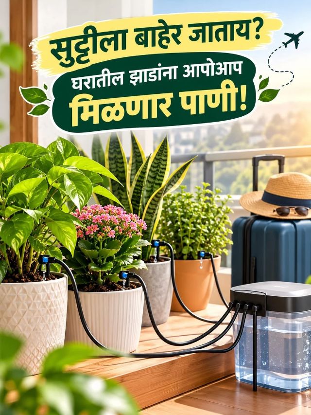 सुट्टीला बाहेर जाताय? घरातील झाडांना आपोआप मिळणार पाणी!