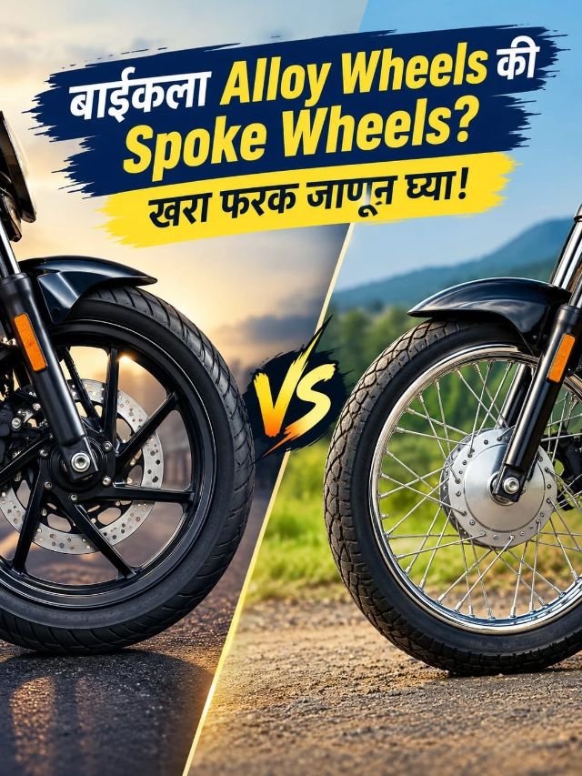 बाईकला Alloy Wheels की Spoke Wheels? खरा फरक जाणून घ्या!