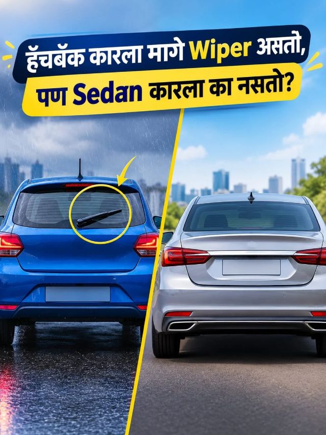 हॅचबॅक कारला मागे Wiper असतो, पण Sedan कारला का नसतो?