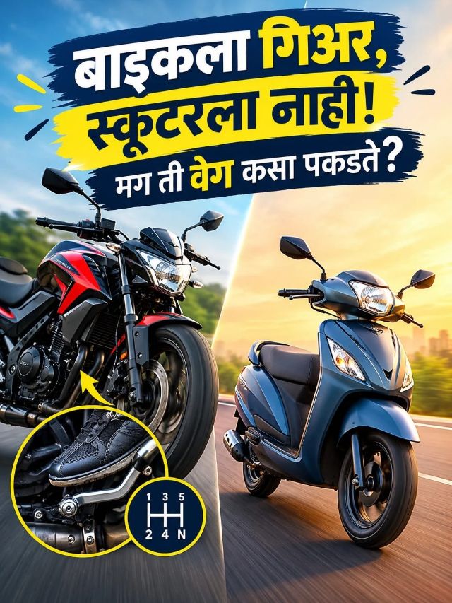 बाइकला गिअर, स्कूटरला नाही! मग ती वेग कसा पकडते?