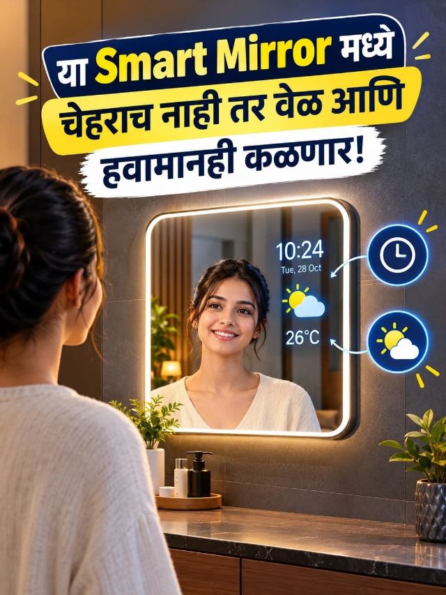 हा आरसा फक्त चेहरा दाखवत नाही; वेळ आणि हवामानही सांगतो!