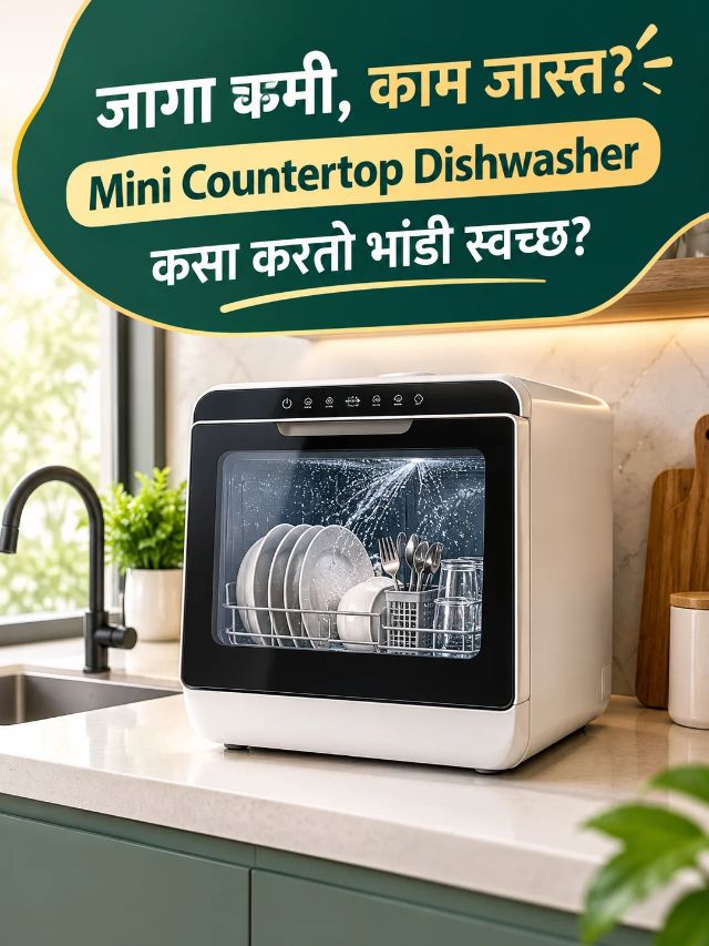 जागा कमी, काम जास्त? Mini Countertop Dishwasher कसा करतो भांडी स्वच्छ?