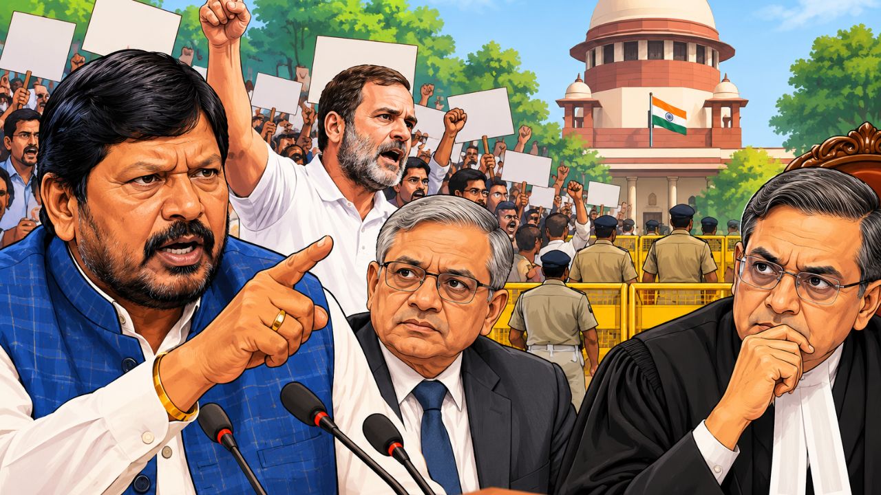 Ramdas Athawale: ज्ञानेश कुमार प्रकरणावरून राजकारण तापले! विरोधकांच्या सुप्रीम कोर्ट मोर्चाआधी रामदास आठवलेंचे मोठे विधान