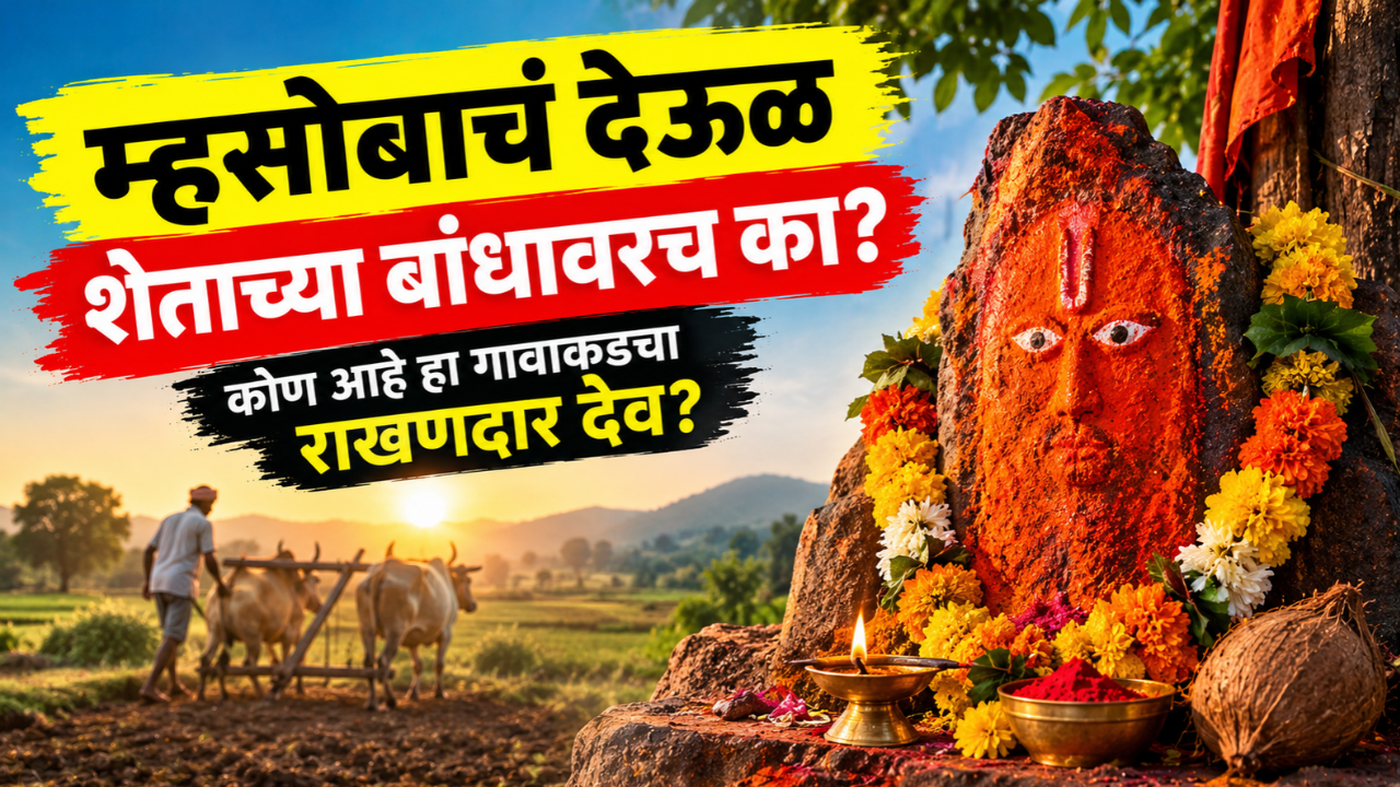 म्हसोबाचं देऊळ शेतातल्या बांधावरच का असतं? नेमका कोण आहे हा गावाकडचा म्हसोबा देव? जाणून घ्या