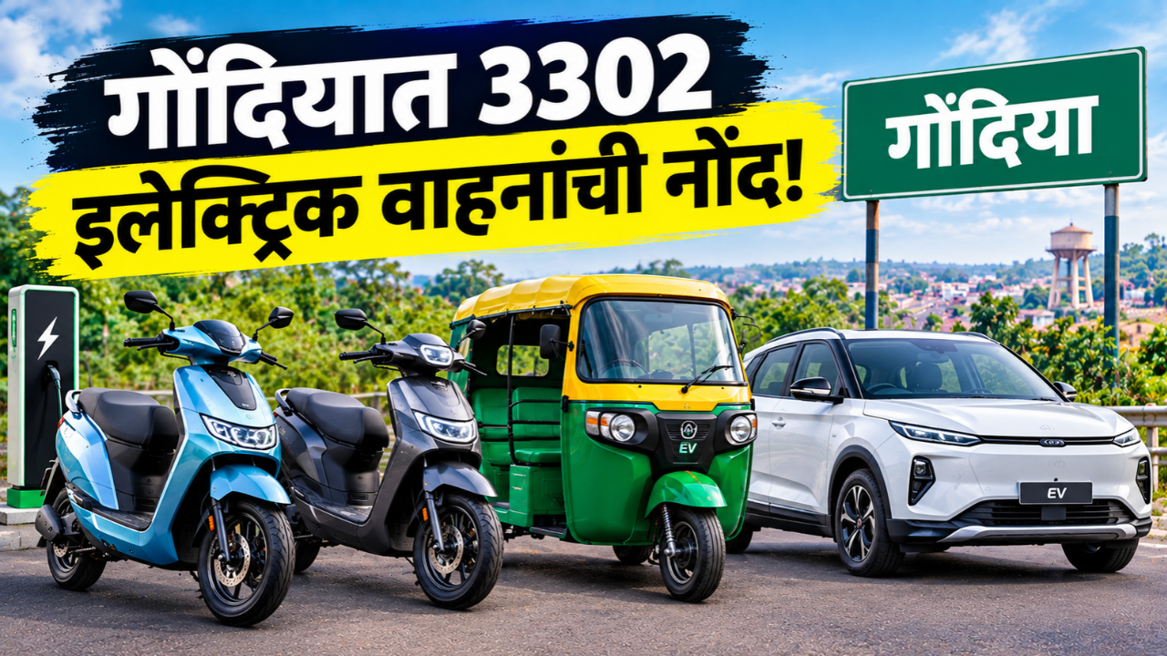 Gondiya News: ३३०२ इलेक्ट्रिक वाहने रस्त्यावर! प्रदूषण नियंत्रणासाठी ई वाहनांना पसंती; ई-दुचाकींची संख्या सर्वाधिक