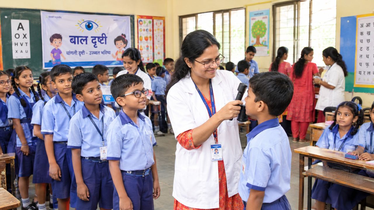 ‘बाल दृष्टी’मधून नेत्रआरोग्याला दृष्टी! ३ वर्षांत महापालिकेच्या १,२०० शाळांतील ३ लाख विद्यार्थ्यांच्या नेत्रतपासणीचे उद्दिष्ट