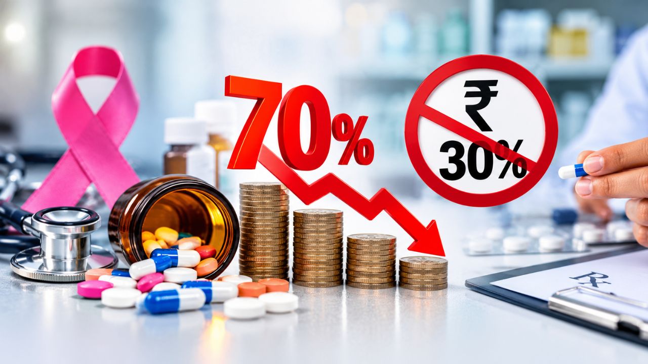 Health Update: कर्करोगाच्या औषधांच्या किमती ७०% घटणार! औषधांच्या विक्रीतील नफ्याच्या मार्जिनवर ३० टक्क्यांची मर्यादा