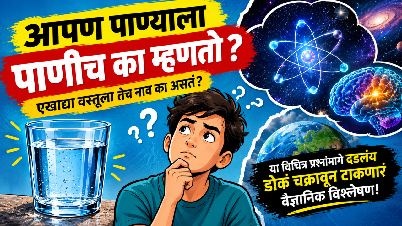पाण्याला पाणीच का म्हणतात? एखाद्या वस्तूला तेच नाव का आहे? या विचित्र प्रश्नामागं दडलंय डोकं चक्रावून टाकणारं वैज्ञानिक विश्लेषण!