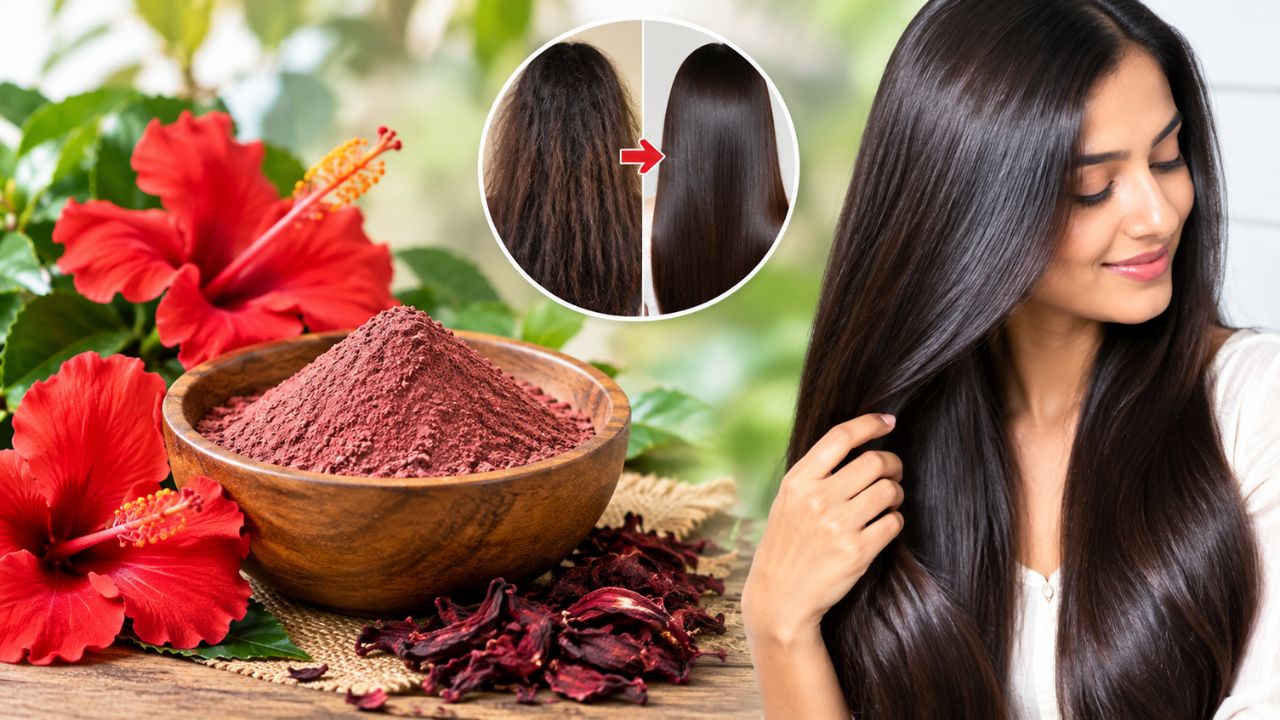 Hibiscus Flower Powder: केस कोरडे आणि निस्तेज झालेत? जास्वंद पावडरचा ‘या’ पद्धतीने करा वापर, केस होतील चमकदार