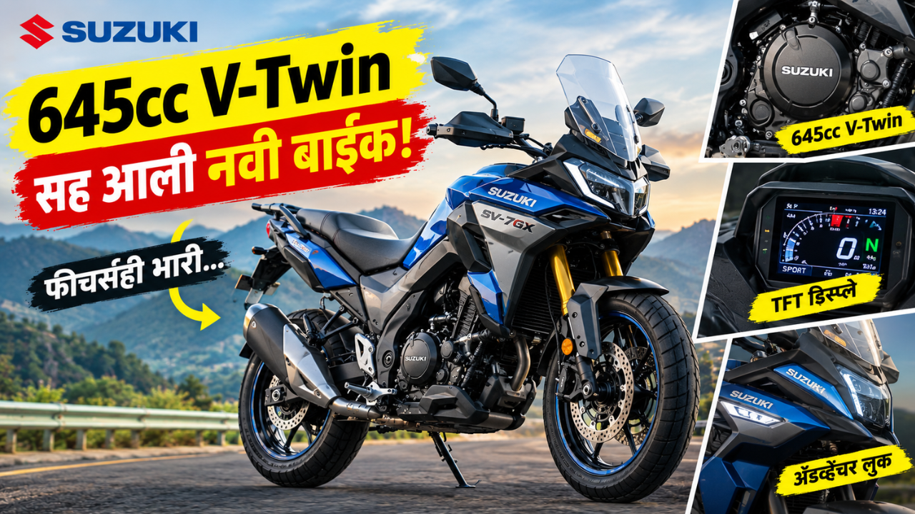 Suzuki SV-7GX! जास्त फीचर्सच्या शर्यतीपासून दूर राहून Suzuki ने बनवली स्मार्ट बाईक! जाणून घ्या खासियत
